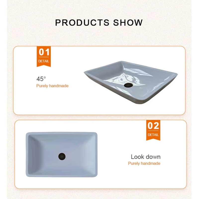 Classic Design Glass Countertop White Wash Basin Art Basin